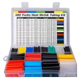 580Pcs Heat Shrink Tubing Kit EVA Material in 6...