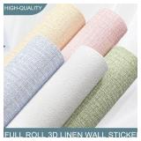 50cm Linen 3D Foam Self-adhesive PVC Solid...