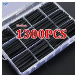 Black Heat Shrink Tube Kit Thermoresistant...