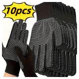 10PCS Nylon Gloves - Breathable Non-Slip for...