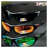 3PCS Vintage Sports Sunglasses Men Women...