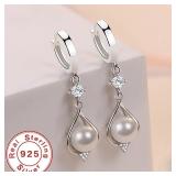 1 Pair 925 sterling silver plated Water Drop...