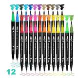 12pcs Double Ended Art Marker Pens Set for...