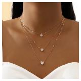 1 PC Trendy Zircon Pendant Necklace For Women...