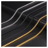 Skyrim Fashion 60cm Long Box Chain Necklace Men...