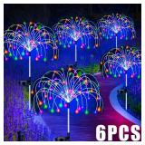 1pc Solar Firework LED Stake Lights Outdoor...