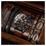 5PCS Set Fashion Mens Sports Bracelet Watches...
