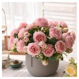 30cm Rose Pink Silk Bouquet Peony Artificial...