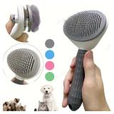 One-Click Pet Hair Removal Comb for Effortless...