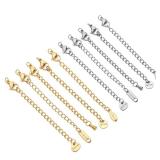 10pcs Stainless Steel Extension Chains with...