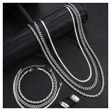 2024 New Simple Stainless Steel Silver Color...
