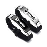 2 Pcs/Set His Queen Her King Couple Bracelet...
