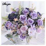 1 Bundle 5 Forks 9 Heads Artificial Peony...