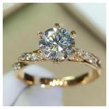 1 Pcs Huitan Classic 6 Claw Cubic Zirconia...