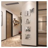 HOME Home Logo 3D Mirror Wall Sticker, Entrance...
