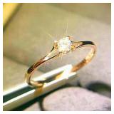 1 Pcs Huitan Minimalist Women's Wedding Rings...