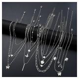 13Pcs/Set Simple Temperament Necklace Set...