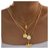 4Pcs/Set Shiny Shell Starfish Conch Flower...