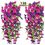 2pcs UV-Resistant Artificial Morning Glory &...