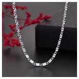 New 925 sterling silver plated fine 2MM flat...
