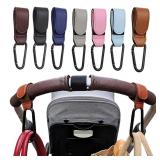 2Pcs Leather Cart Hooks Baby Stroller Hook PU...