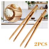 2Pcs 18cm Bamboo Wood Wooden Food Toast Salad...