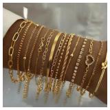 Fashion Elegant Heart Zircon Charm Bracelet...