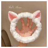 2 PC Hairband Cat Coral Plush Headband Cute...