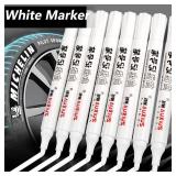 3 PCs White Marker Pen Set Waterproof Permanent...