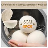 6 PCS Laundry Ball Dryer Balls Clothes Dryer...