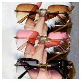 1PC Square Rimless Sunglasses Women Luxury...