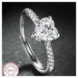 New 925 sterling silver plated Heart Ring...