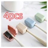 4pcs toothbrush head cover, travel portable...