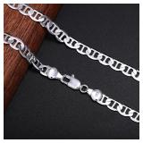 1 PC 60CM  925 sterling silver plated Necklace...