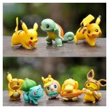 8PCS Pokemon Mini Figures Toys Pikachu Psyduck...