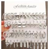 24-Pair Vintage-Inspired Small Hoop Earring Set...