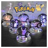 1 PC Pokemon Crystal Ball 3D Pikachu Gengar...