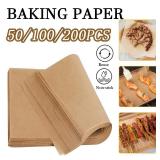 100 PC Baking Paper Non-stick Parchment Baking...
