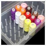 42 roll sewing thread storage box, transparent...
