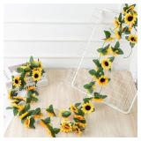 250cm Silk Sunflower Ivy Vine Artificial...