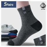 5 Pairs Cotton Sock for Men Sport Breathable...