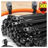 100PCS Screw Hole Cable Ties Reusable Fixed...