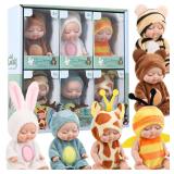 1/ Pcs 4 Inch Mini Reborn Baby Dolls Toy Set...