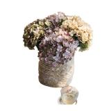 Artificial Flowers Silk Hydrangea Vase for Home...