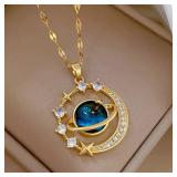 1 PC Light Luxury Titanium Steel Star Series...