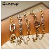 1 PC GANPUP 316L Stainless Steel Gold Silver...