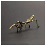 1 Pc Copper Mantis Miniature Ornament Vintage...