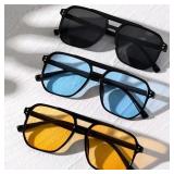 1 Pc Punk Square Frame Sunglasses Anti-UV Beach...