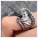 1 Pcs Dragon Rings Gothic Punk Style Pterosaur...