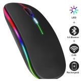 Wireless Mouse RGB Rechargeable Bluetooth Mice...